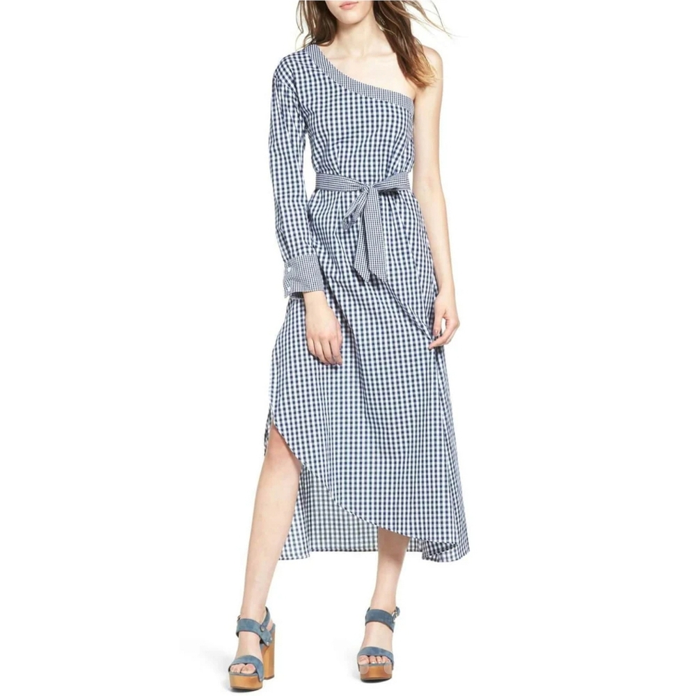 StyleKeepers NWT Unforgettable Midi Dress in Checked Navy Size XS